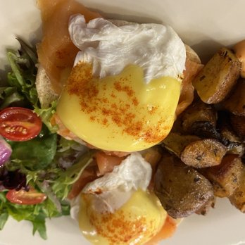 Cafe Bonjour - Eggs Norwegian - Breakfast & Brunch Near Me - Boston, Massachusetts