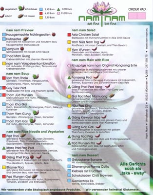 Menu photo 6 nam nam Munich, BY Menu photo 6 nam nam Munich, BY
