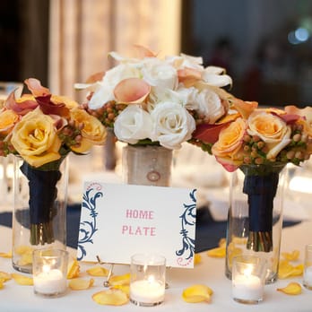 Golden Gate Studios - Bridal bouquet with bridesmaids bouquets on either side. - Florists Near Me - Cranston, Rhode Island