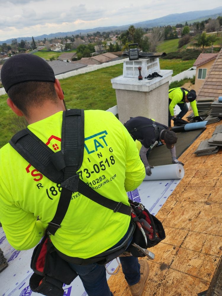 Slide of Steep Flat Roofing