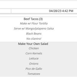My order My order