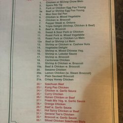 Golden China - Menu