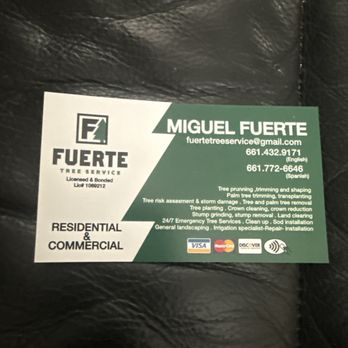 Fuerte Tree Service - Business card - Tree Services Near Me Fuerte Tree Service - Business card - Tree Services Near Me