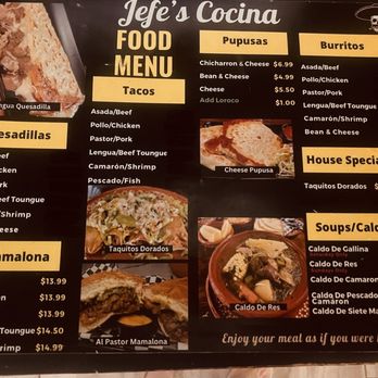 Jefe's Cocina - Menu March 2025 - New Mexican Cuisine Near Me - Los Angeles, California Jefe's Cocina - Menu March 2025 - New Mexican Cuisine Near Me - Los Angeles, California