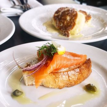 Bardō - Smoked salmon on toast- one of the options available for their brunch buffet. - Pizza Near Me - Guelph, Ontario