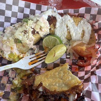 Big Island Birria Boss - The taco sampler plate, 1 birria taco, 1 papa taco, 1 birria flauta, and 1 birria street taco. - Food Stands Near Me - Honomu, Hawaii Big Island Birria Boss - The taco sampler plate, 1 birria taco, 1 papa taco, 1 birria flauta, and 1 birria street taco. - Food Stands Near Me - Honomu, Hawaii