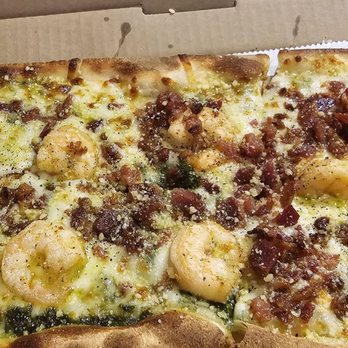 Pizata - PESTO PIZZA WITH SHRIMP AND BACON - Pizza Near Me - Atlantic City, New Jersey Pizata - PESTO PIZZA WITH SHRIMP AND BACON - Pizza Near Me - Atlantic City, New Jersey