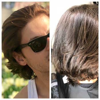 The Colour Room - Changed this guys terrible at home dye job that was not supposed to be a copper color, to a natural looking  brown. - Hair Salons Near Me - Glendale, California