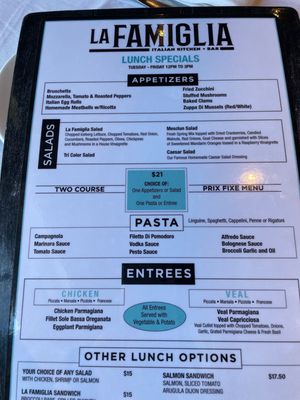 Menu photo 1 La Famiglia Babylon, NY Menu photo 1 La Famiglia Babylon, NY