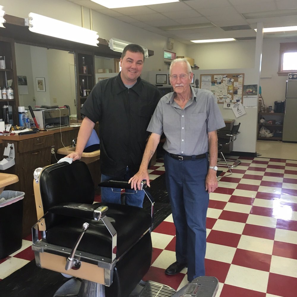 On the left is the owner, Chad. On the right is his next client after he cut my hair.