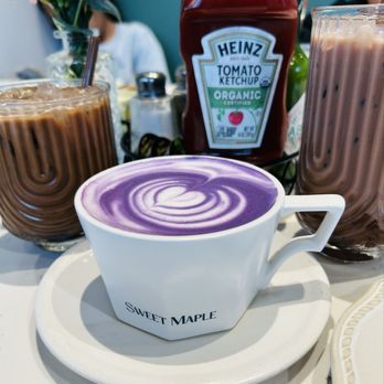Sweet Maple - Ube latte - Breakfast & Brunch Near Me - Santa Monica, California Sweet Maple - Ube latte - Breakfast & Brunch Near Me - Santa Monica, California