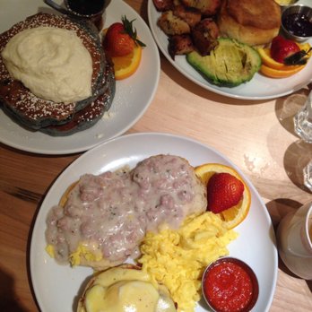 Emma's Country Kitchen - Wild blueberry & ricotta pancakes; biscuits and gravy - Breakfast & Brunch Near Me - Toronto, Ontario