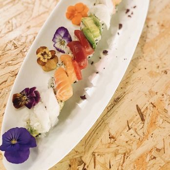 Saketome - a plate of sushi rolls on a table - Sushi Bars Near Me - Missoula, Montana Saketome - a plate of sushi rolls on a table - Sushi Bars Near Me - Missoula, Montana