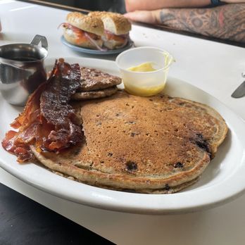 Middlebury Bagel & Deli - Blueberry pancake with bacon - Bagels Near Me - Middlebury, Vermont