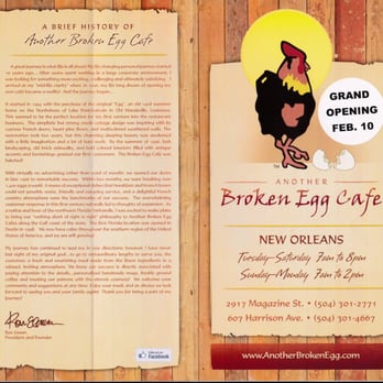 Another Broken Egg Cafe - Another Broken Egg 604 Harrison Ave NOla 70124 #504.301.4667 - Breakfast & Brunch Near Me - New Orleans, Louisiana Another Broken Egg Cafe - Another Broken Egg 604 Harrison Ave NOla 70124 #504.301.4667 - Breakfast & Brunch Near Me - New Orleans, Louisiana