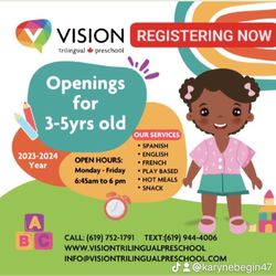 Vision Trilingual Preschool - For September 2023 we are waiving enrollment fee!!!