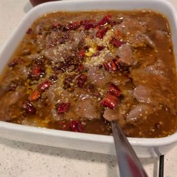 (some spicy beef dish) (some spicy beef dish)