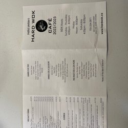 Hard Wok Cafe - Outside of menu