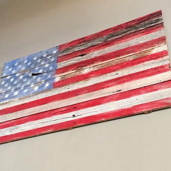 Compass Rose Brewery - American Flag on Wall: Compass Rose Brewery - Breweries Near Me - Raleigh, North Carolina