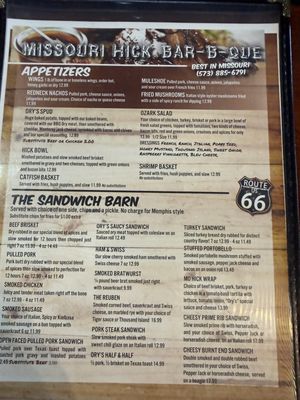Menu photo 2 Missouri Hick Barbeque Cuba, MO
