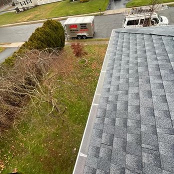 AD Roofing Siding & Gutters - 6 inches gutter with leaf cover. - Roofing Near Me - Burlington, New Jersey AD Roofing Siding & Gutters - 6 inches gutter with leaf cover. - Roofing Near Me - Burlington, New Jersey