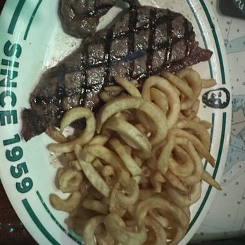 Flanigan's - Coconut Grove - NY strip with French fries - Seafood Near Me - Coconut Grove, Florida