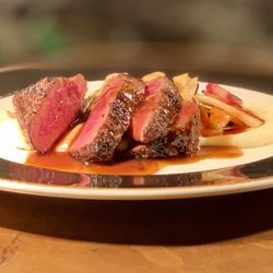 Joseph Decuis - 100% Wagyu striploin entree.