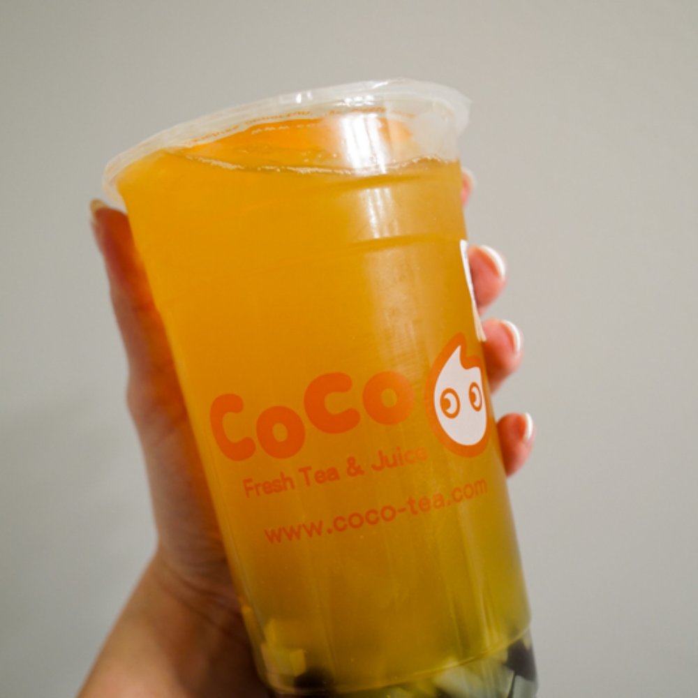 Bubble Gaga: passion fruit tea with coconut jelly & tapioca