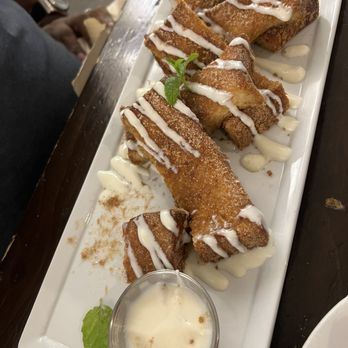 Blu Jam Cafe - Churro French Toast - French brioche, cinnamon, sugar, cornflakes, fresh mint, vanilla glaze - Breakfast & Brunch Near Me - Los Angeles, California Blu Jam Cafe - Churro French Toast - French brioche, cinnamon, sugar, cornflakes, fresh mint, vanilla glaze - Breakfast & Brunch Near Me - Los Angeles, California