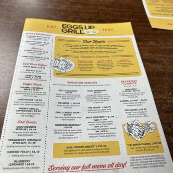 Eggs Up Grill - Augusta St - Menu - Breakfast & Brunch Near Me - Greenville, South Carolina Eggs Up Grill - Augusta St - Menu - Breakfast & Brunch Near Me - Greenville, South Carolina