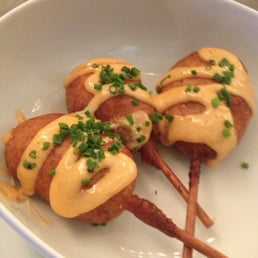 Crab cake corndogs! Best ever