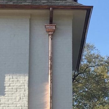 R&A Seamless Gutters - Copper round downspouts - Gutter Services Near Me R&A Seamless Gutters - Copper round downspouts - Gutter Services Near Me