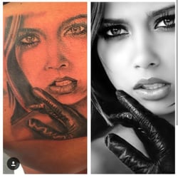 Heavy Hitters Ink - Reggie Ramirez @tatted1515 Clean photo realism piece done by Reggie. One of our few strong black and grey artist but he is al...