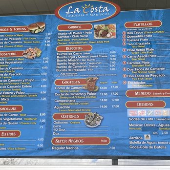 La Costa Taqueria - Menu - Mexican Near Me - Morgan Hill, California La Costa Taqueria - Menu - Mexican Near Me - Morgan Hill, California