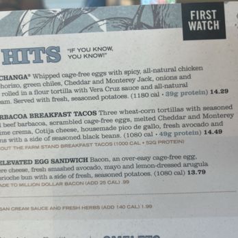 First Watch - The Hits - Breakfast & Brunch Near Me - Decatur, Georgia