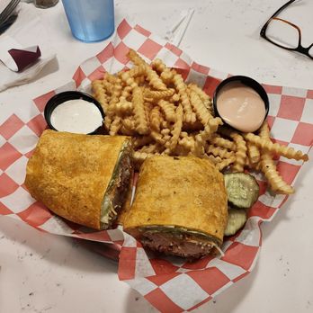 Tealside Diner - Buffalo chicken wrap with french fries. - Salad Near Me - Batavia, Ohio Tealside Diner - Buffalo chicken wrap with french fries. - Salad Near Me - Batavia, Ohio