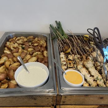 Plates + Bowls Catering - Skewers and potatoes - Caterers Near Me - Costa Mesa, California Plates + Bowls Catering - Skewers and potatoes - Caterers Near Me - Costa Mesa, California