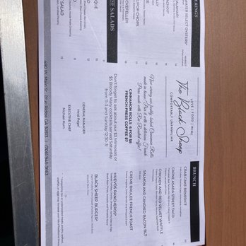 Black Sheep Restaurant - Brunch menu - New American Near Me - Blue Ridge, Georgia