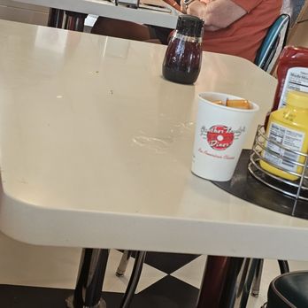 Gunther Toody's - What is left of a "bussed" table an hour after we had to ask for it to be cleaned off. - Diners Near Me - Parker, Colorado Gunther Toody's - What is left of a "bussed" table an hour after we had to ask for it to be cleaned off. - Diners Near Me - Parker, Colorado