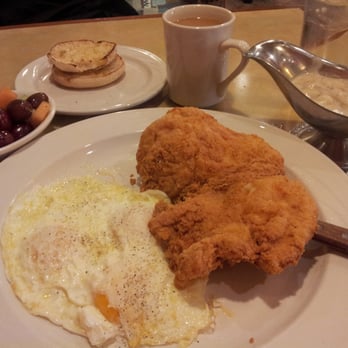Cosmos Restaurant - Country Chicken Platter with Fruit and English Muffin (gravy on the side) - Greek Near Me - Fort Wayne, Indiana Cosmos Restaurant - Country Chicken Platter with Fruit and English Muffin (gravy on the side) - Greek Near Me - Fort Wayne, Indiana