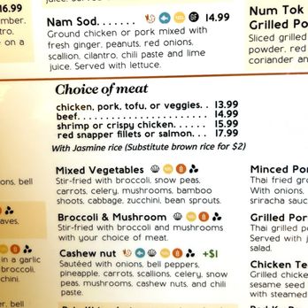 Roong Aroon Thai Cafe - menu 5/10/24 - Thai Near Me - Lutz, Florida
