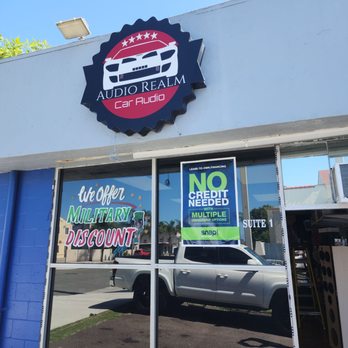 Audio Realm - Outside front entrance - Auto Security Near Me - National City, California