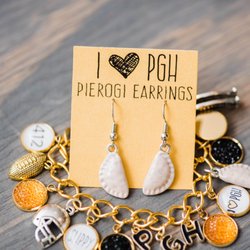 Pittsburgh proud - pierogi earrings and bracelet.