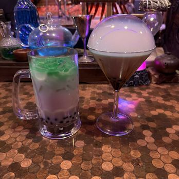 Elixir Tea Bar - Left: labyrinth ($12). Right: prophecy ($11) - Bubble Tea Near Me - Costa Mesa, California