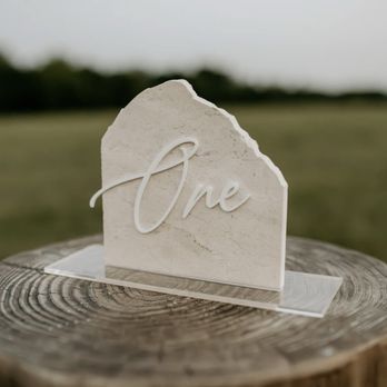 Strictly Stones - The table numbers I'm making for the wedding using stone from Strictly Stones. - Flooring Near Me - Anaheim, California