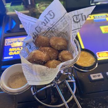 Distill - A Local Bar - Pretzel Bites with mustard and cheese - Desserts Near Me - Las Vegas, Nevada Distill - A Local Bar - Pretzel Bites with mustard and cheese - Desserts Near Me - Las Vegas, Nevada