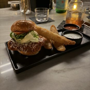 Stone Groove Stillhouse - Chicken Caesar Slider and fries! - Distilleries Near Me - Anaheim, California Stone Groove Stillhouse - Chicken Caesar Slider and fries! - Distilleries Near Me - Anaheim, California