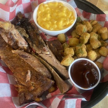 Time To Eat Bistro - Rib plater with okra and Mac & Cheese - Soul Food Near Me - Lewisburg, Tennessee