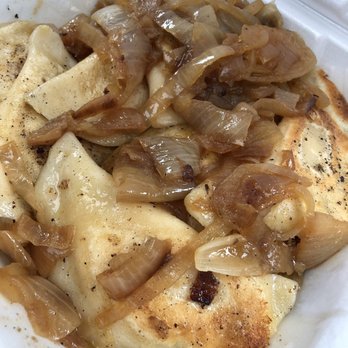 Cop Out Pierogies - Potato Cheese Pierogies with fried onions - Polish Near Me - Pittsburgh, Pennsylvania Cop Out Pierogies - Potato Cheese Pierogies with fried onions - Polish Near Me - Pittsburgh, Pennsylvania