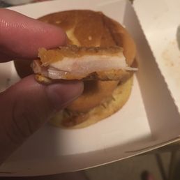 Raw chicken. Yummy. Raw chicken. Yummy.